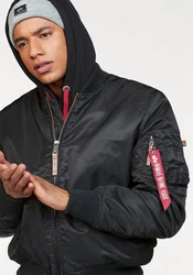 ALPHA INDUSTRIES Jacke 'MA-1 VF 59 Reflective Camo 65' rot/schwarz