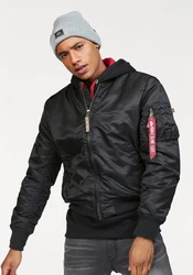 ALPHA INDUSTRIES Jacke 'MA-1 VF 59 Reflective Camo 65' rot/schwarz