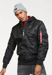 ALPHA INDUSTRIES Jacke 'MA-1 VF 59 Reflective Camo 65' rot/schwarz