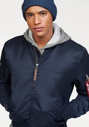 ALPHA INDUSTRIES Jacke 'MA-1 VF 59 Reflective Camo 65' Blau/Dunkelblau/Hellblau