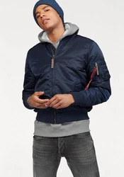ALPHA INDUSTRIES Jacke 'MA-1 VF 59 Reflective Camo 65' Blau/Dunkelblau/Hellblau