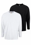 Fruit of the Loom Langarmshirt Weiß/Schwarz