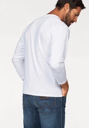 Fruit of the Loom Langarmshirt Weiß/Creme/Grau