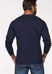 Fruit of the Loom Langarmshirt Dunkelblau/Weiß/Blau