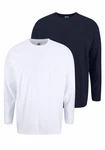 Fruit of the Loom Langarmshirt Dunkelblau/Weiß/Blau
