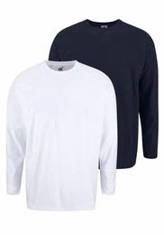 Langarmshirt (Packung, 2-tlg) aus reiner Baumwolle