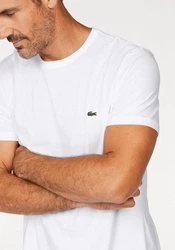 Lacoste T-Shirt mit Rundhalsausschnitt Weiß/Creme/Schwarz