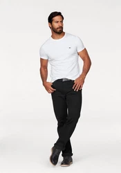 Lacoste T-Shirt mit Rundhalsausschnitt Weiß/Creme/Schwarz