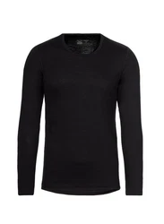 Trigema Sweatshirt TRIGEMA Sportshirt Schwarz