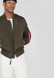 ALPHA INDUSTRIES Jacke MA-1 TT Braun/Khaki/Dunkelgrün/Dunkelbraun