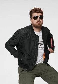 ALPHA INDUSTRIES Jacke MA-1 TT Schwarz/Grau/Dunkelgrau