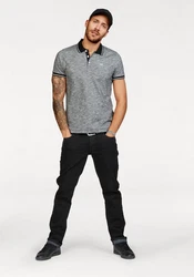 John Devin Straight-Jeans Schwarz/Braun