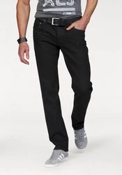 John Devin Straight-Jeans Schwarz/Braun