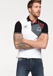 Bruno Banani Poloshirt Kurzarm mit Polokragen Weiß/Schwarz/Creme/Dunkelrot