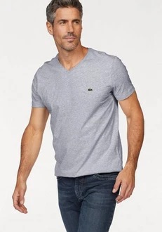 Lacoste V-Shirt Ikonisches Lacoste-Krokodil 