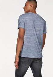 Bruno Banani T-Shirt Kurzarm Slim Fit Rundhalsausschnitt Grau/Hellblau/Dunkelblau