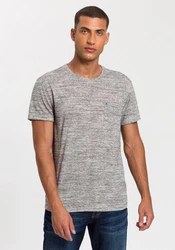 Bruno Banani T-Shirt Kurzarm Slim Fit Rundhalsausschnitt Hellgrau/Grau/Schwarz