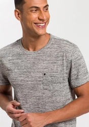 Bruno Banani T-Shirt Kurzarm Slim Fit Rundhalsausschnitt Hellgrau/Grau/Schwarz