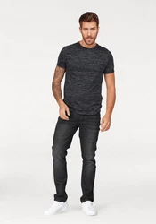 Bruno Banani T-Shirt Kurzarm Slim Fit Rundhalsausschnitt Dunkelgrau/Dunkelblau/Hellgrau/Grau