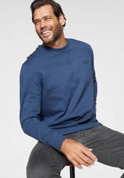 Man's World Sweatshirt Basic-Stil Rundhalsausschnitt unifarben