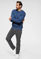 Man's World Sweatshirt Basic-Stil Rundhalsausschnitt unifarben