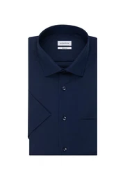Businesshemd Regular Regular Kurzarm Kentkragen Uni