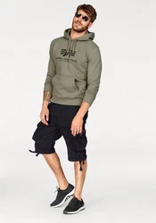 Alpha Industries Kapuzenpullover Basic Hoodie Herren Dunkelgrün/Khaki