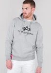 Alpha Industries Kapuzenpullover Basic Hoodie Herren Hellgrau Alpha Industries Kapuzenpullover Basic Hoodie Herren Hellgrau