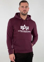 Alpha Industries Kapuzenpullover Basic Hoodie Herren Dunkelrot/Rosa/Lila/Fliederfarben/Bordeaux
