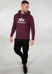 Alpha Industries Kapuzenpullover Basic Hoodie Herren Dunkelrot/Rosa/Lila/Fliederfarben/Bordeaux