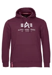 Alpha Industries Kapuzenpullover Basic Hoodie Herren Dunkelrot/Rosa/Lila/Fliederfarben/Bordeaux