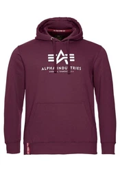 Alpha Industries Kapuzenpullover Basic Hoodie Herren Dunkelrot/Rosa/Lila/Fliederfarben/Bordeaux