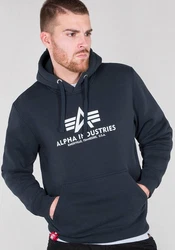 Alpha Industries Kapuzenpullover Basic Hoodie Herren Hellblau/Dunkelblau/Blau