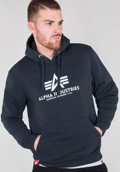 Alpha Industries Kapuzenpullover Basic Hoodie Herren Hellblau/Dunkelblau/Blau