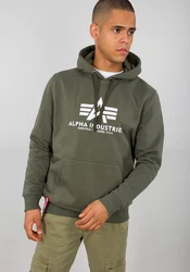 Alpha Industries Kapuzenpullover Basic Hoodie Herren Dunkelgrün