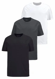 Man's World T-Shirt (3er-Pack) Kurzarm, normale Passform, aus Baumwolle, im 3er-Pack