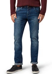 TOM TAILOR Denim Aedan Straight Jeans Dunkelblau/Blau