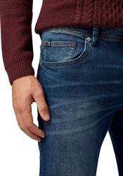 TOM TAILOR Denim Aedan Straight Jeans Dunkelblau/Blau