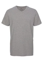 Jack & Jones T-Shirt SLIM-FIT BASIC TEE V-NECK Hellgrau/Grau/Dunkelgrau