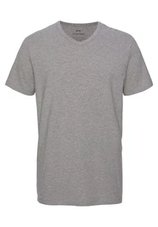 Jack & Jones T-Shirt SLIM-FIT BASIC TEE V-NECK Hellgrau/Grau/Dunkelgrau