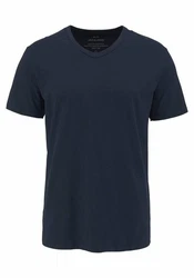 Jack & Jones T-Shirt SLIM-FIT BASIC TEE V-NECK Dunkelblau/Blau
