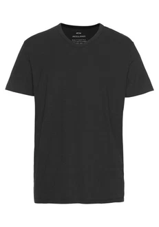 Jack & Jones T-Shirt SLIM-FIT BASIC TEE V-NECK Dunkelgrau/Grau/Schwarz