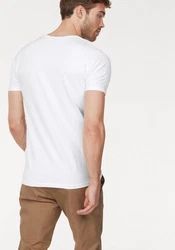 Jack & Jones T-Shirt SLIM-FIT BASIC TEE V-NECK Creme/Weiß