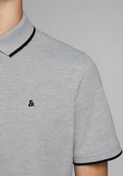 Jack & Jones Poloshirt JJEPAULOS POLO SS NOOS Grau/Hellgrau