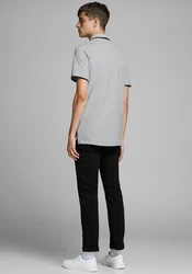 Jack & Jones Poloshirt JJEPAULOS POLO SS NOOS Grau/Hellgrau