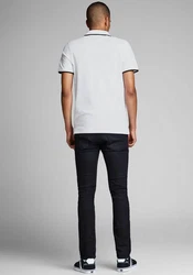 Jack & Jones Poloshirt JJEPAULOS POLO SS NOOS Grau/Hellgrau/Schwarz/Weiß/Creme