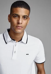 Jack & Jones Poloshirt JJEPAULOS POLO SS NOOS Grau/Hellgrau/Schwarz/Weiß/Creme