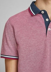 Jack & Jones Poloshirt JJEPAULOS POLO SS NOOS Rot (3613)