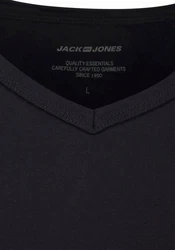 Jack & Jones T-Shirt JACBASIC V-NECK TEE 2 PACK schwarz