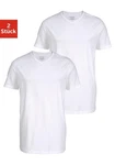 Jack & Jones T-Shirt JACBASIC V-NECK TEE 2 PACK Weiß/Creme